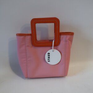 STAUD Pink and Orange Mini Bag